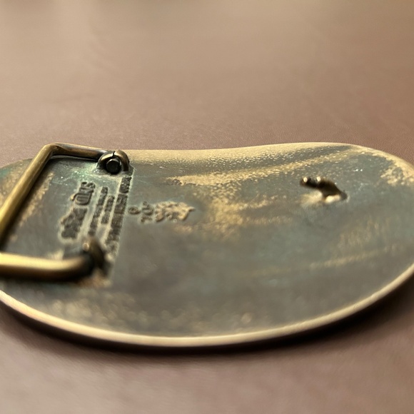 Vintage solid brass sheep ram belt buckle. Award design medals. Euc - Picture 4 of 4